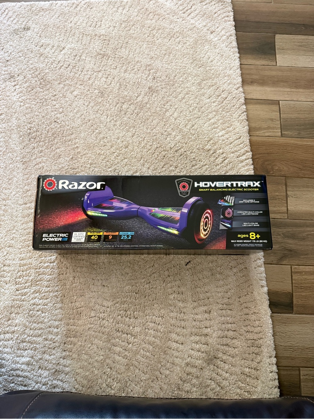 Razor Hovertrax Smart Balancing Scooter - Purple with Multicolor LEDs